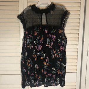 Mesh floral women’s top